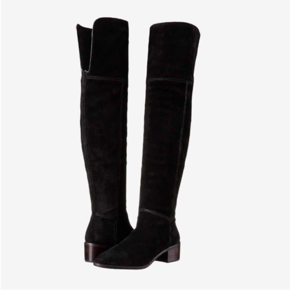 NEW Coach Lucia OTK black suede boot